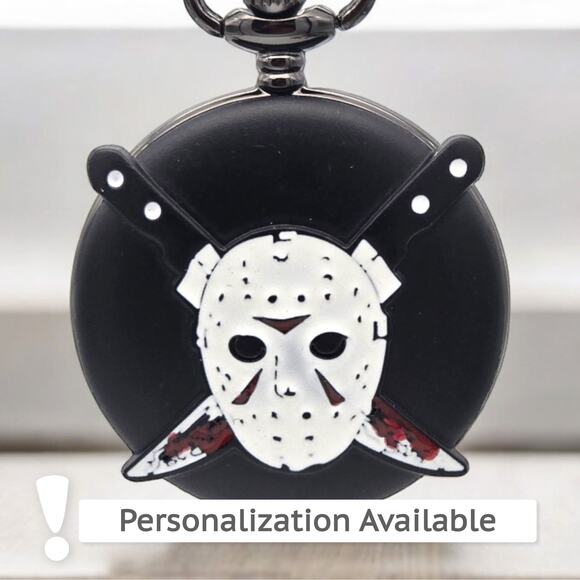 Jason Horror Pocket Watch - Classic Movie Memorabilia, Unique Collector's Item - Picture 1 of 11